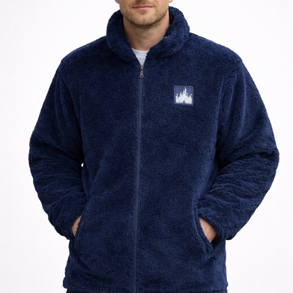 Disney Navy Blue Fuzzy Jacket